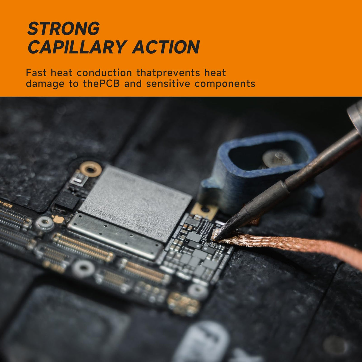 TOWOT Solder Wick Braid With Flux No-Clean Electronic, Desoldering Wick Braid Remover.Desolder Soldering 2.5mm W 0.10'' L 9.8' TOWOT