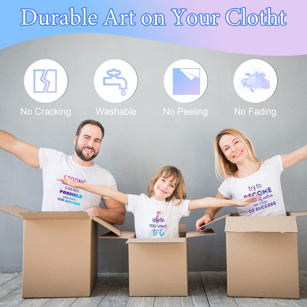 24 Pcs Iron on Decals for Clothing Positive Iron on Patches Inspirational Quote HTV Stickers Printable Heat Transfer Vinyl Designs Sublimation Transfers Patches for Jackets Hat Backpack DIY Craft Tinlade