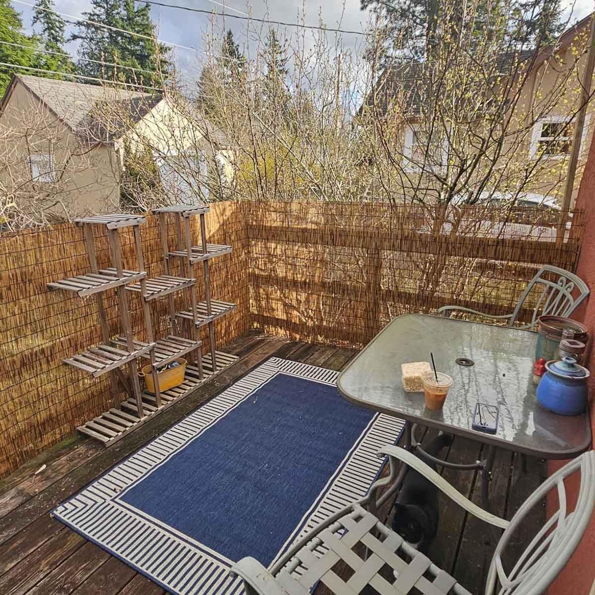 Bamboo Fence Rolls 1-8 Feet High X 1-50feet Length Bamboo Privacy Screen Prevent Leaves Falling Off Decorative Fencing for Outdoor Garden Natural Bamboo Fencing Roll for Balcony Window Indoor Outdoor WoodArtSupply