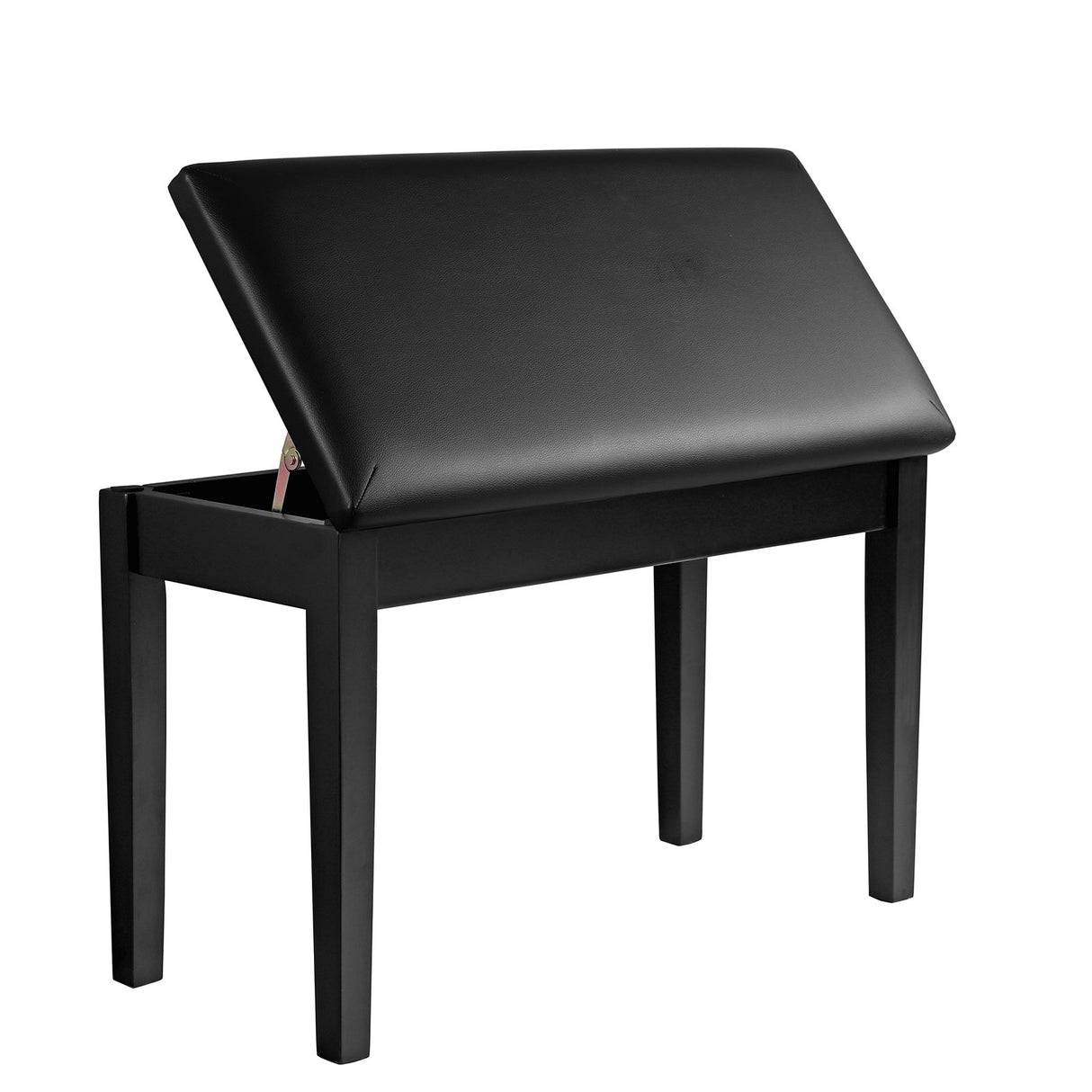 SONGMICS Wooden Duet Piano Bench with Padded Cushion and Music Storage Compartment, Piano Chair Seat, Black ULPB75BK SONGMICS