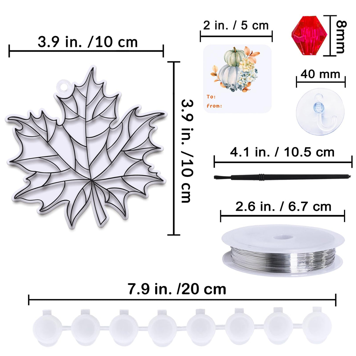 Winlyn 24 Sets Fall Leaf Suncatchers Ornaments DIY Window Paint Art Fall Craft Kits Maple Leaf Sun Catchers Painting Kits for Kids Classroom Activities Art Project Thanksgiving Autumn Party Decoration Winlyn