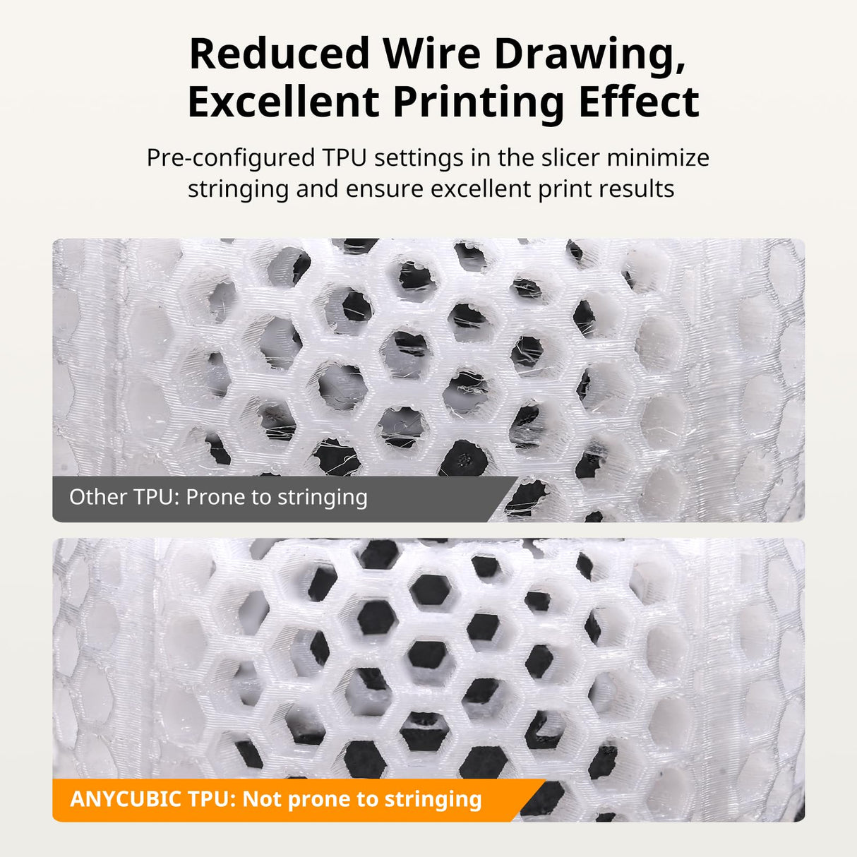 ANYCUBIC TPU Filament 1.75mm, 95A Soft Flexible 3D Printer Filament, Dimensional Accuracy +/- 0.02mm, Print with Most FDM 3D Printers, 1KG Spool, Grey ANYCUBIC