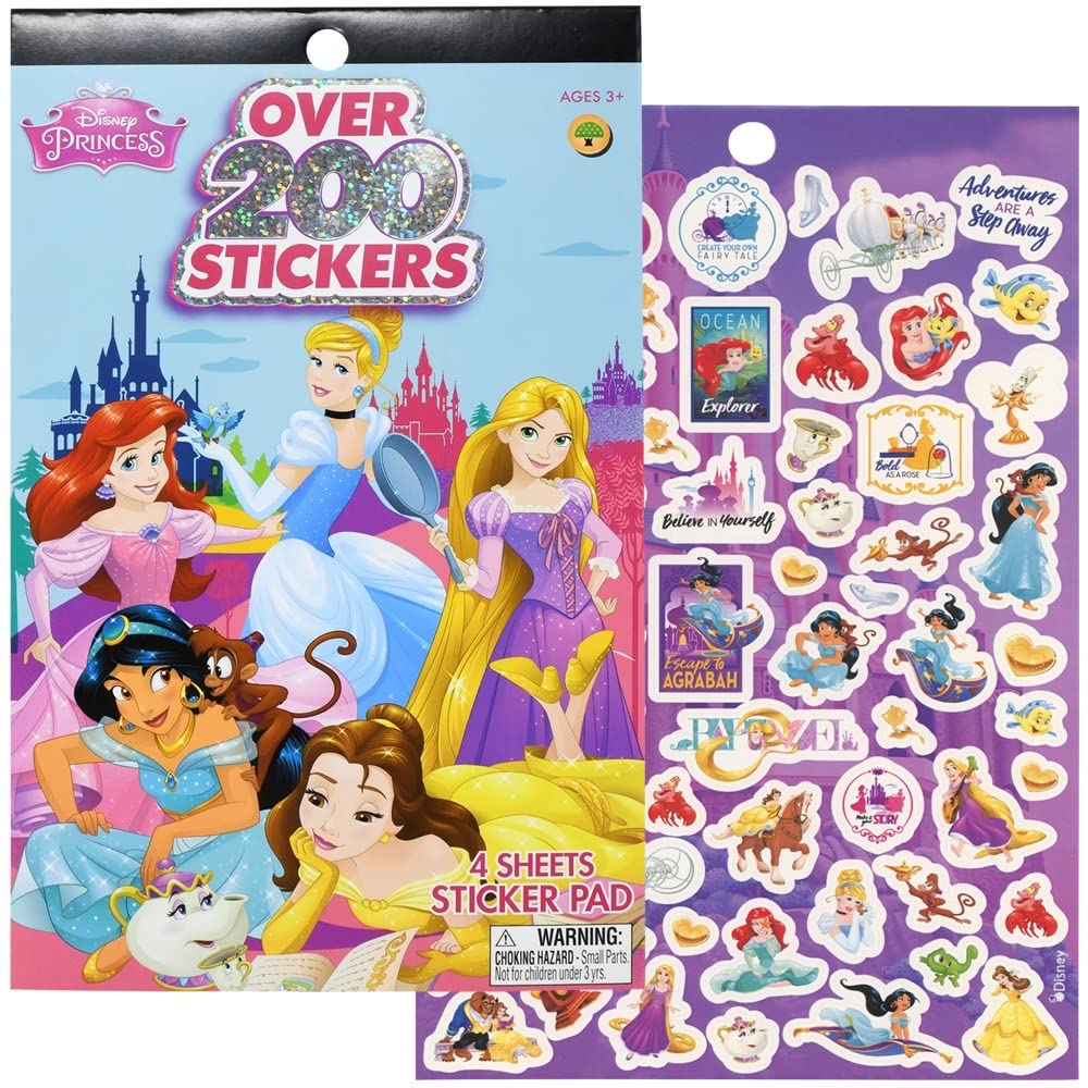 UPD Disney Princess Sticker Pad 200 + Stickers, Multi UPD