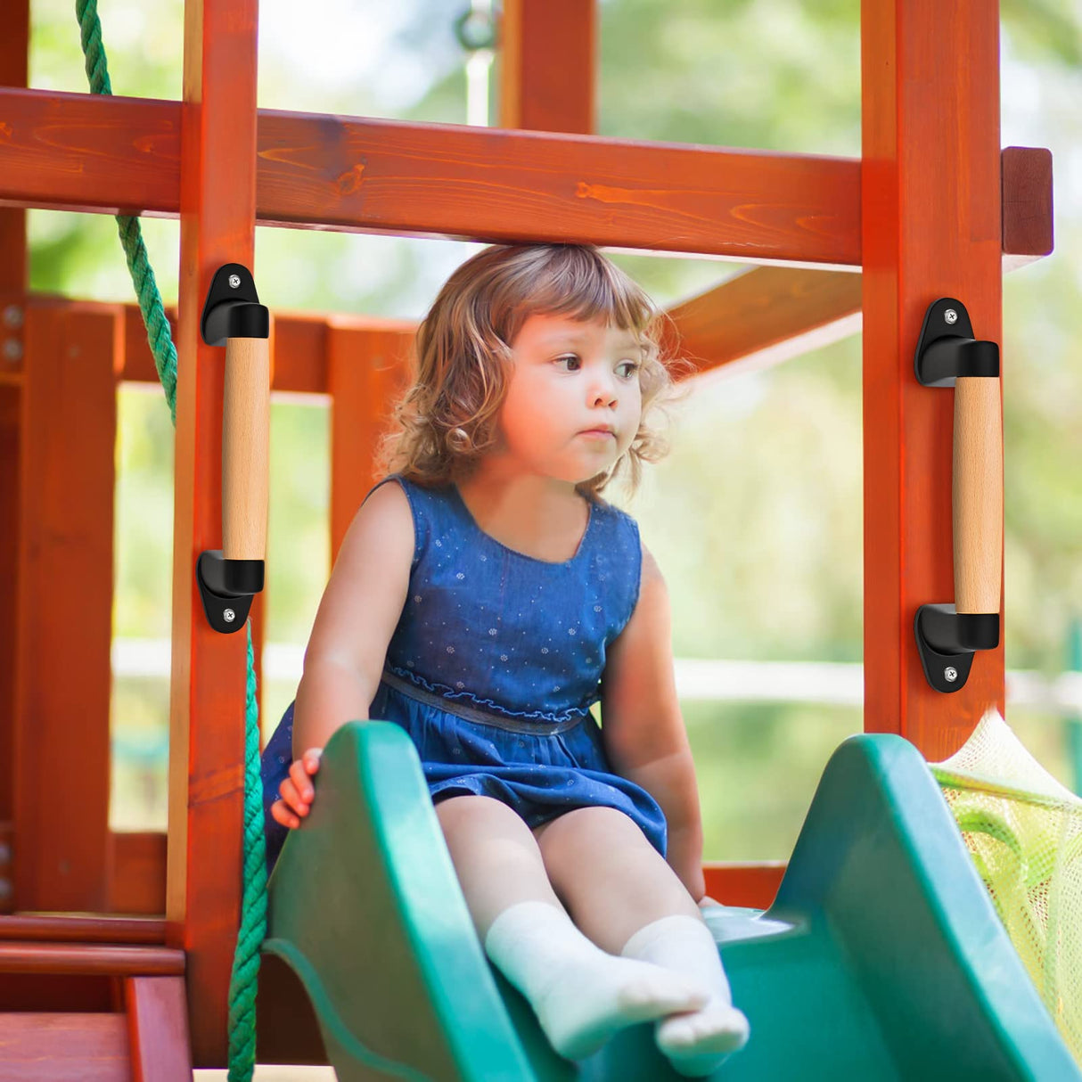 SELEWARE 9'' Barn Door Pull Handle Wood Handle for Fence Gate Barn Door Closet Sliding Door Sheds Indoor Handrail Playground Safety Handles, Comfy & Long Last Using SELEWARE