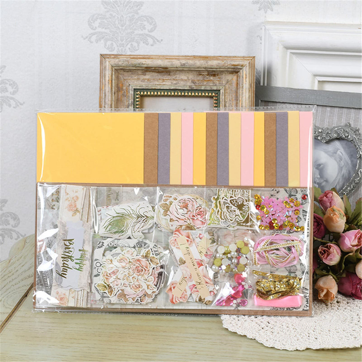 Gigicloud Paper Card Making Kits Colorful Handmade Greeting Card Kits Diy Making Material Set For Birthday Invitation, Thanksgiving, Christmas,Holiday,Baby Shower Gigicloud