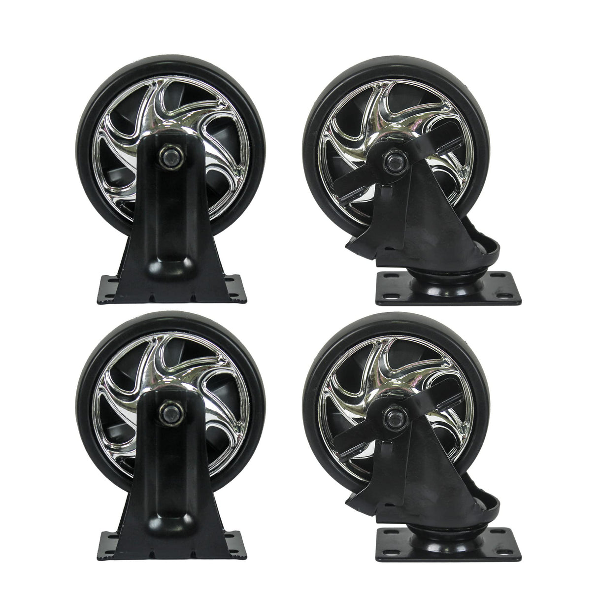 36" Tool Box with Wheels 4 Drawers Rolling Tool Cart, Wooden Top Workbench, 660lbs Total load Tool Cabinet with Locked Drawers Storage Organizer Cabinet for Garage, Warehouse, Repair Shop - Black pouseayar