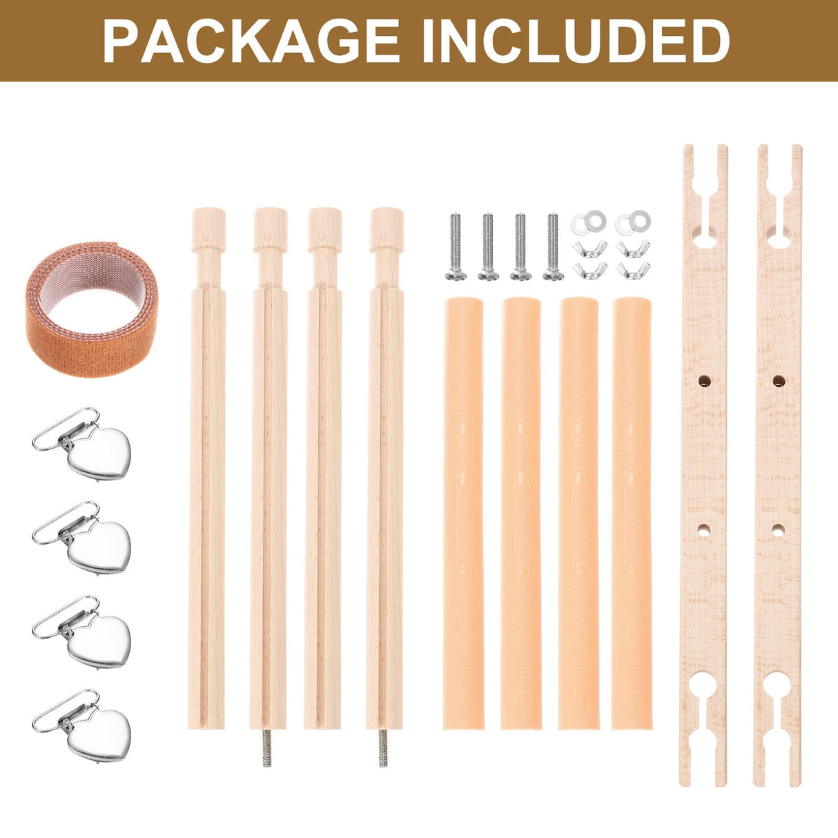 PATIKIL Needlepoint Embroidery Tapestry Scroll Frame, 33"x12" Beech Wooden Cross Stitch Frame Holder Quilting Hoop Stand Stitching Frame for Sewing PATIKIL