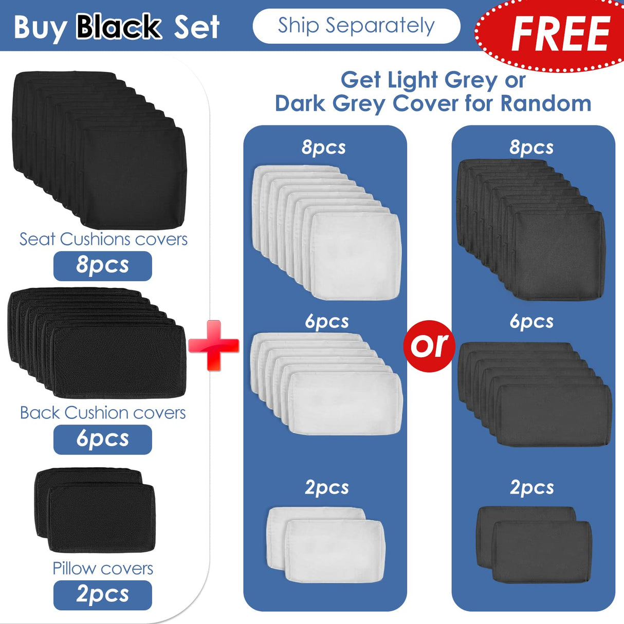 RADIATA 9 Piece Wicker Patio Furniture Set with Fire Pit, All-Weather Outdoor Sectional Couch High Back Large Size, Modular Backyard Seating Sofa Set with Propane/Natural Gas Firepit Table, Grey&Black RADIATA