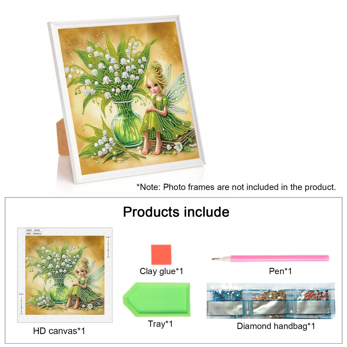 AiYuanzsh 5D Special Shape Diamond Art Kits for Beginners, Butterfly Fairy Diamond Art Painting Kits for Adults, Crystal Rhinestones Diamond Art Painting for Home Wall Decoration Gift 12×12 inch AiYuanzsh