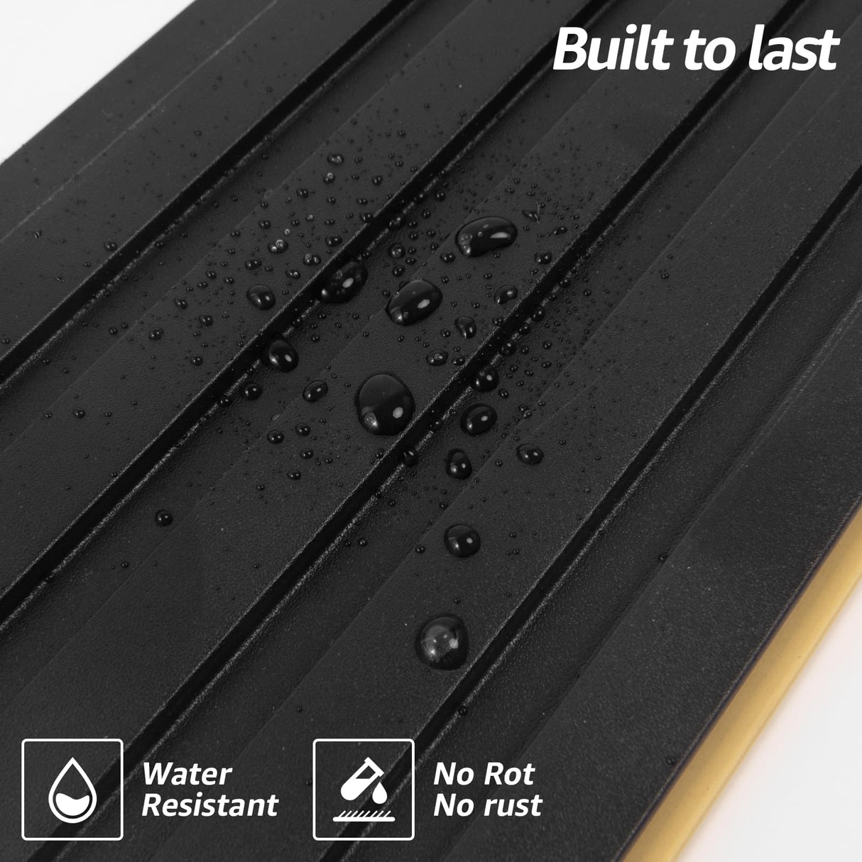 Art3d WPC Slat Wall Panels, 8-Pack 108 x 6 Inch 3D Wall Accents for Interior Wall Decor, Living Room, Bedroom, Black Art3d