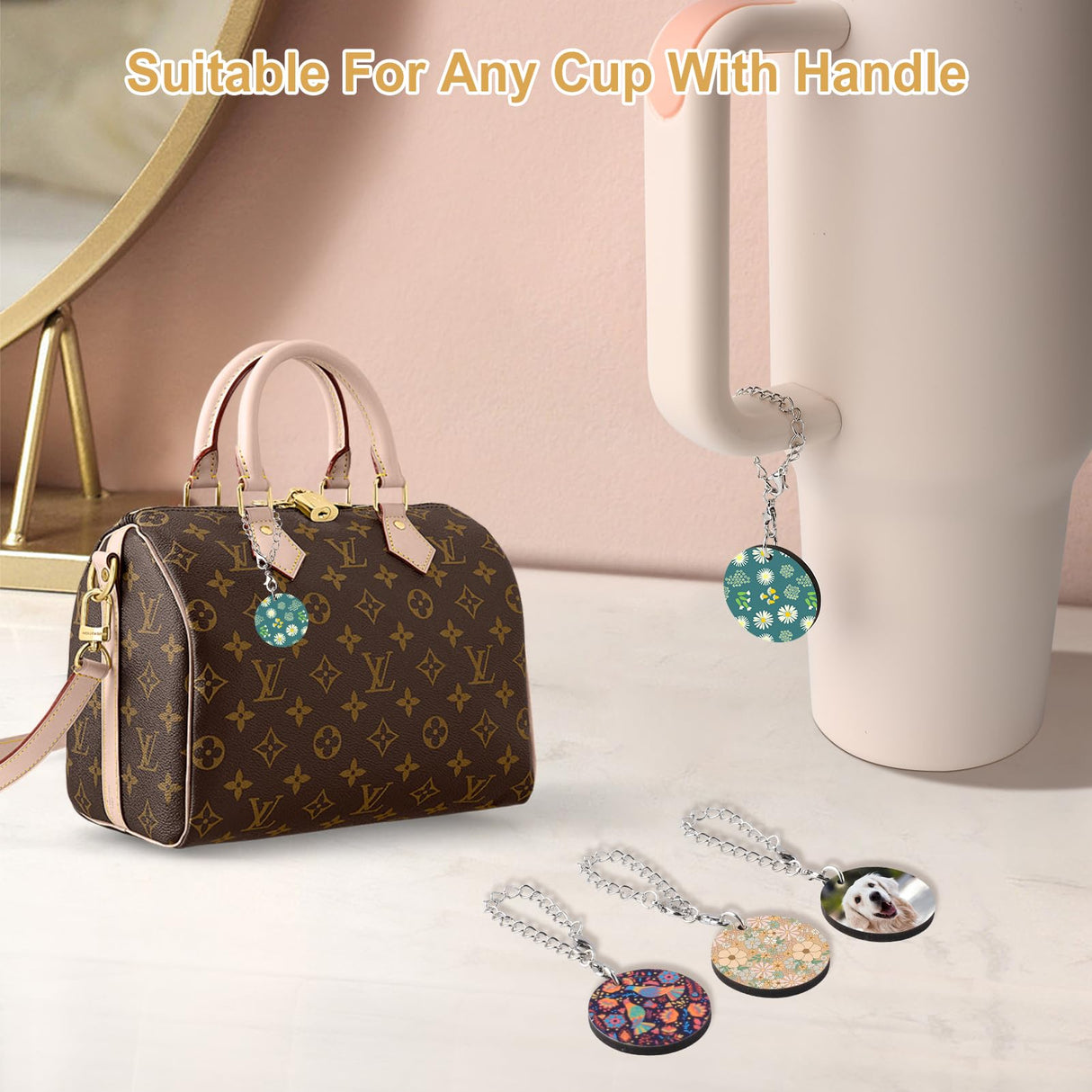 16Pcs Sublimation Charm Accessories for Cup,Sublimation Blanks Bulk Stanley Cup Charm for Tumbler Cup Sublimation Keychains Charm Sublimation Keychains MDF with Chain Jump Ring DIY Crafts (Rectangle) KKSUBCA