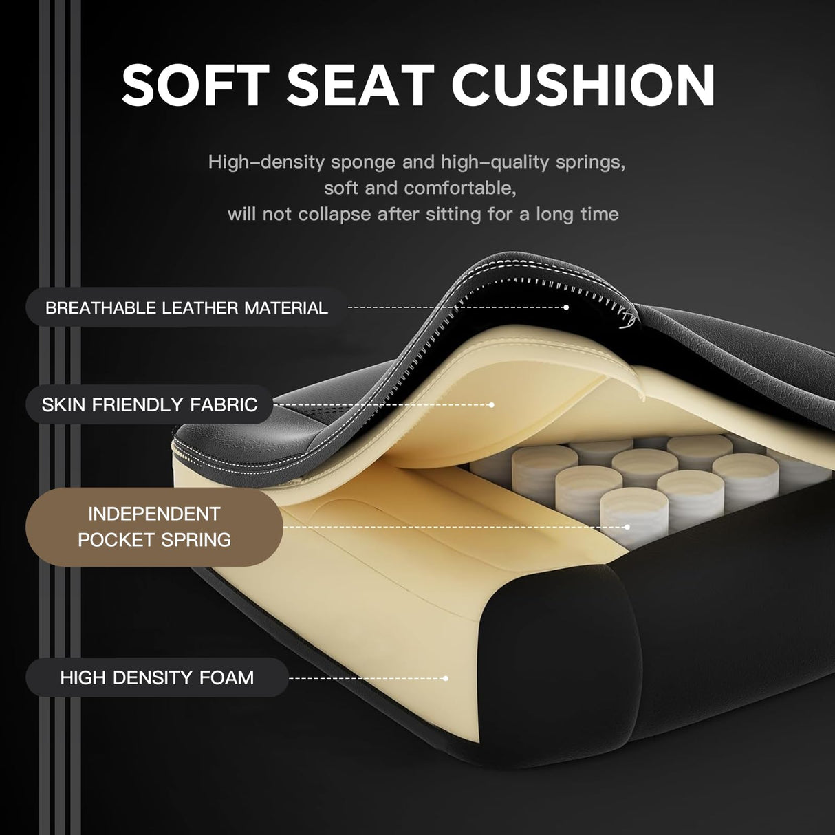 Gaming Chair,Ergonomic Computer Chair,Racing Style Gaming Chair with Massage Waist Pillow and Headrest, Height Adjustable PVC Leather Video Gaming Chair for Office/Home, Beige NIONIK