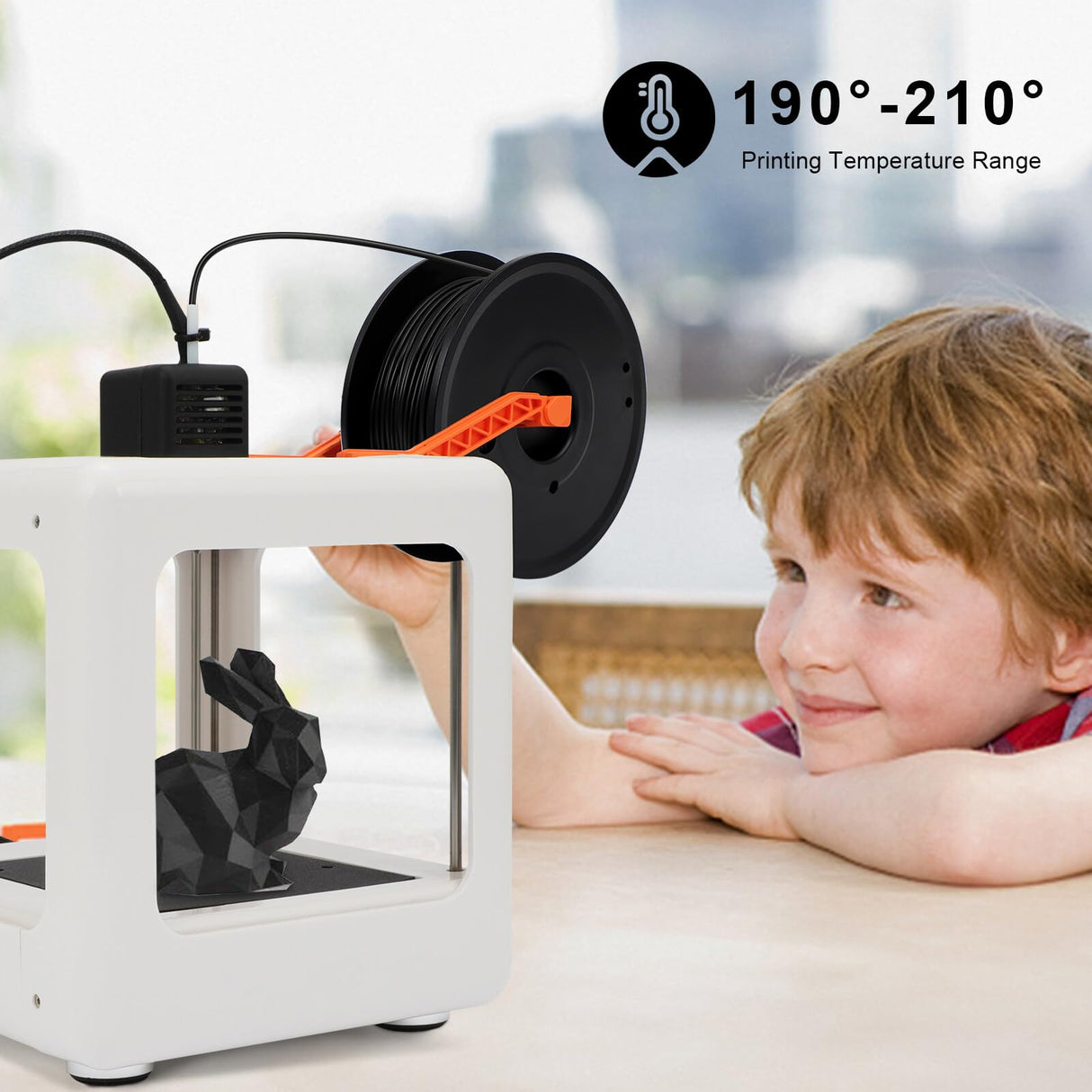 3D Printer Filament Bundle Multicolor, 250g PLA Filament 1.75mm, Dimensional Accuracy +/- 0.02 mm,1.25kg Total, 0.25kg per Spool, 5 Pack, Individually Vacuum Packed, 5 Colors FAHKNS