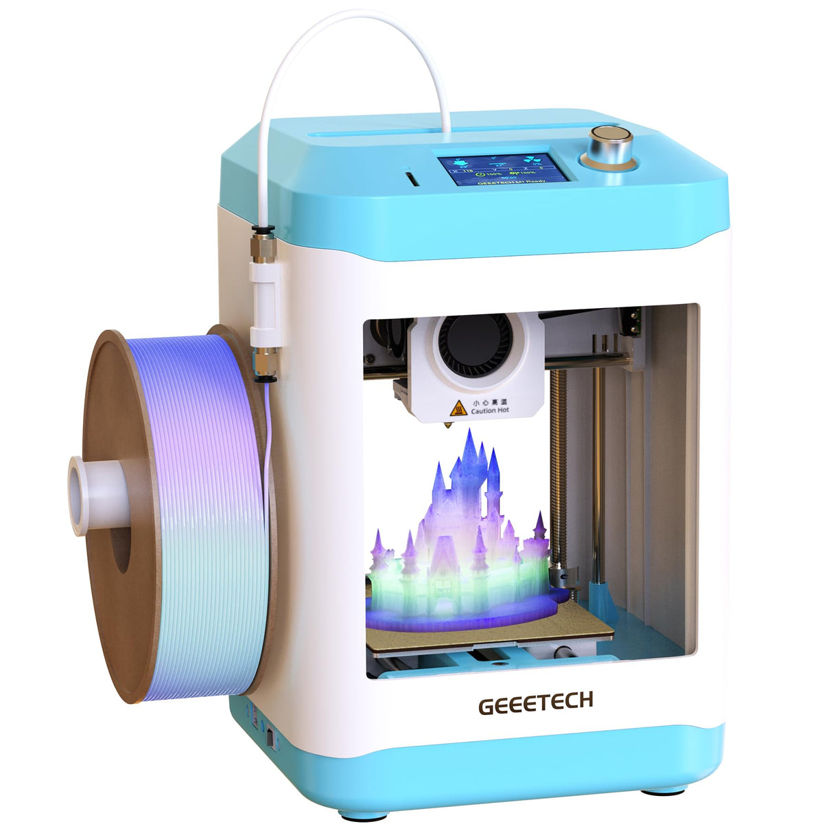Geeetech 3D Printer for Kids & Beginners, High-Speed Mini 3D Printer, Auto-Leveling, Child-Safe Design, Fully Open Source Pre-Assembled STEM Learning Tool, 3.94x4.33x3.94in Print Size for Home/School Geeetech