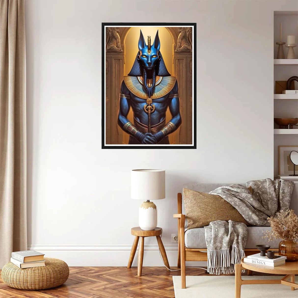 Diamond Art Painting Egyptian God Anubis Egypt Gods of Egypt Mythology Kit for Adults Diamond Art Painting by Number Kits Gem Art Wall Home Decor(Canvas 11.8 x15.8inch) WoodArtSupply