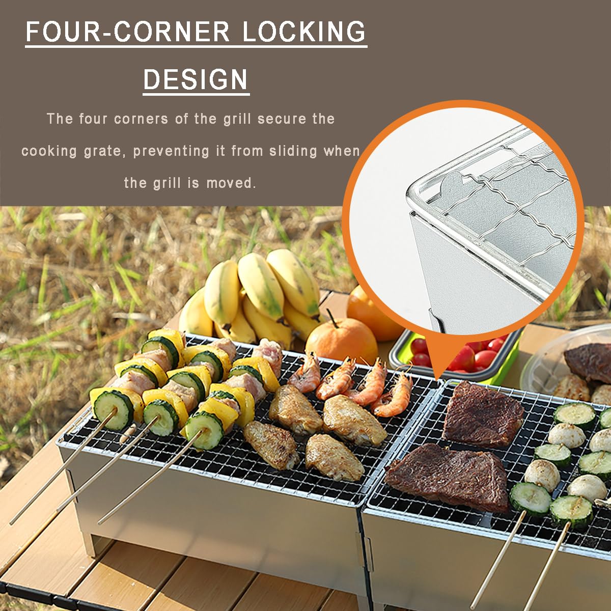 ortable Charcoal Grill - Compact and Lightweight BBQ Grill, Easy Assembly, Ideal for Camping, Tailgating, and Outdoor Cooking - Fits 2-4 People MRuanMeng