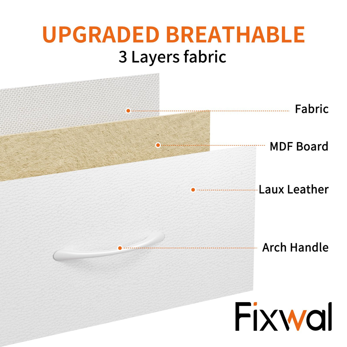 Fixwal White Dresser for Bedroom with 13 Drawers, Fabric Chest of Drawers with PU Finish for Kids, Girls, Adults, Nursery, Living Room, Closet, Entryway, Hallway (No LED Lights) Fixwal