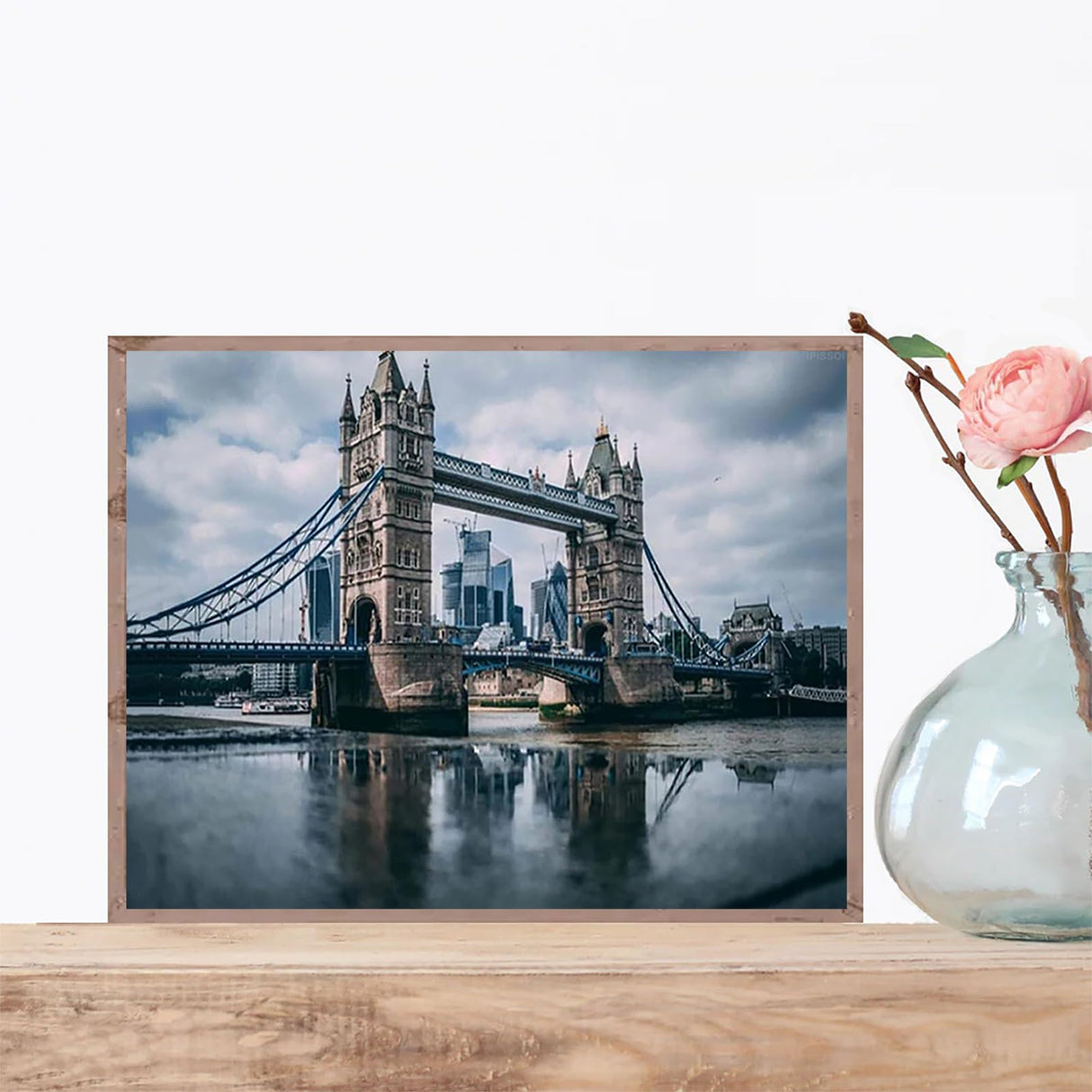 IPISSOI 5D Diamond Painting Kits for Adults Kids, London Bridge England DIY Full Drill Diamond Art Kits Art Crafts Gifts as Home Wall Decor 30 x 40 CM IPISSOI
