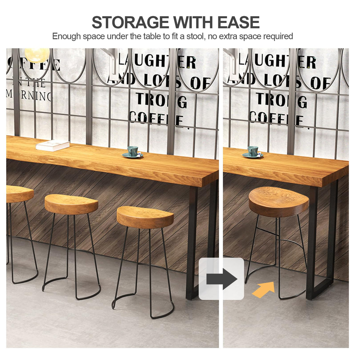 robwibw Bar Height Pub Table, Rectangle Bar Bistro Table Long Counter Height Dining Table Rustic Breakfast Bar for Bar Coffee Kitchen Restaurant (47.2" L * 17.7" W * 41.3" H) robwibw