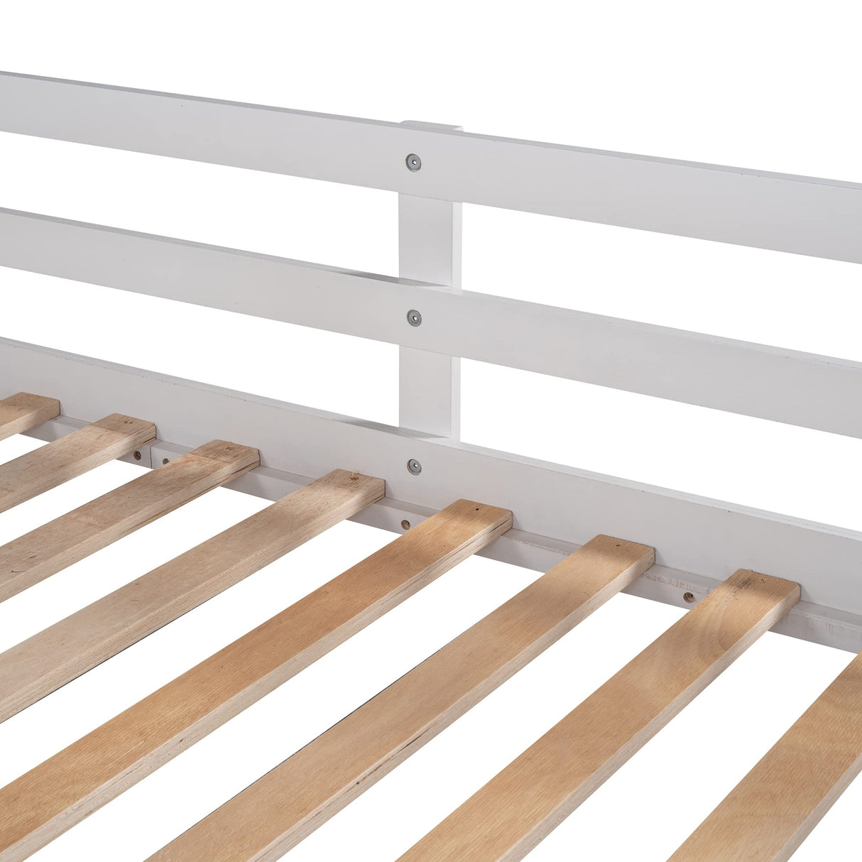 Bellemave Twin Over Twin Bunk Bed with Trundle, Solid Wood Bunk Bed with 3 Storage Stairs Twin Bunk Beds with Guardrail for Kids, Teens, Adults. No Box Spring Needed (White) Bellemave