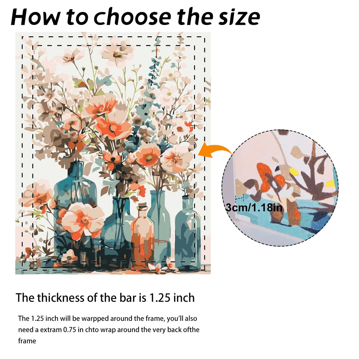 EFOTIML DIY Solid Wood Canvas Frame Kit 16X20'' for Paint by Number&Oil Painting&Diamond Painting by Number Wooden Art Frames EFOTIML