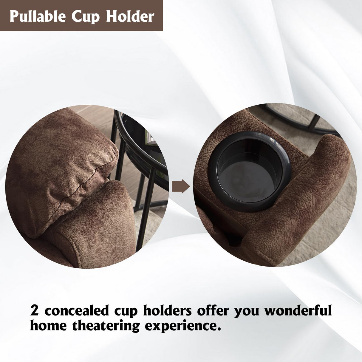 CANMOV Power Lift Recliner Chair with Massage and Heat for Elderly, Overstuffed Wide Recliners, Heavy Duty and Safety Motion Reclining Mechanism with USB Ports, 2 Concealed Cup Holders, Chocolate CANMOV