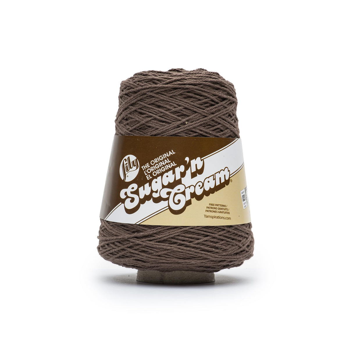 Lily Sugar N Cream Cones Warm Brown Yarn - 1 Pack of 400g/14oz - 100% Cotton - #4 Worsted (Medium) - 674 Yards - Knitting/Crochet Lily