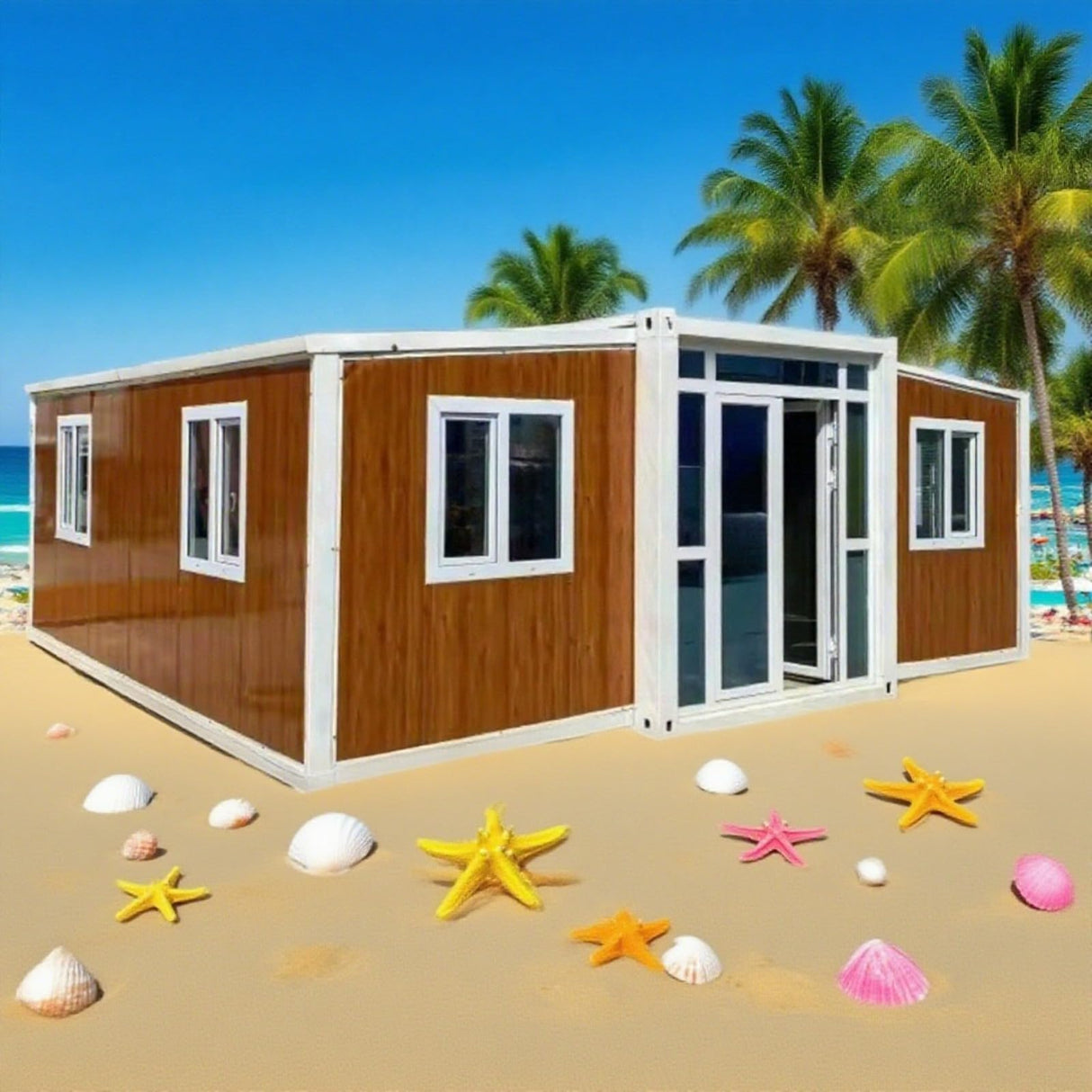 20ft 30ft Prefab Luxury House Prefab Modular Cabin Folding Container Home Comfort & Enough Space for Offices, Lodging,Medical Stations, Hotel and Holiday Villa Generic