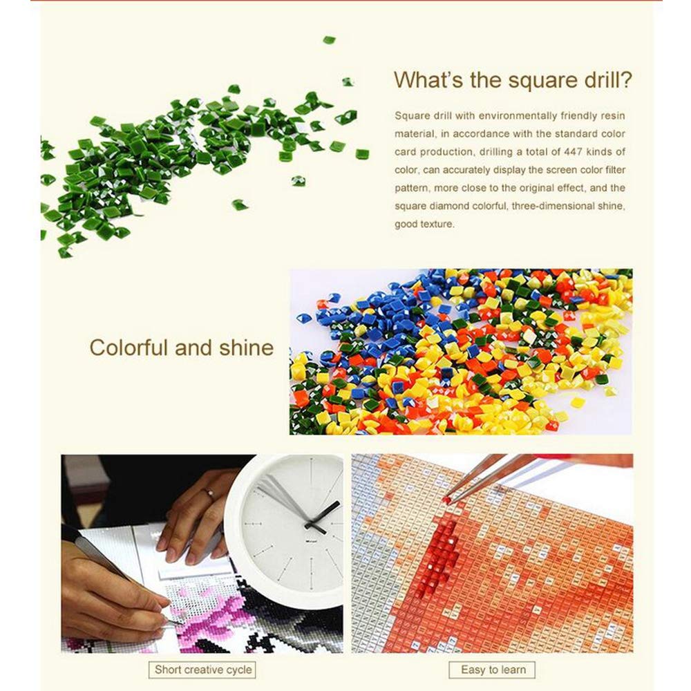 DIY 5D Full Drill Grains Spices Spoon Peppers Kitchen Square Diamond Art Painting by Number Kits for Adults & Crystal Cross Stitch for Home Kitchen Wall Decoration Gift 40x30CM/16x12IN WoodArtSupply