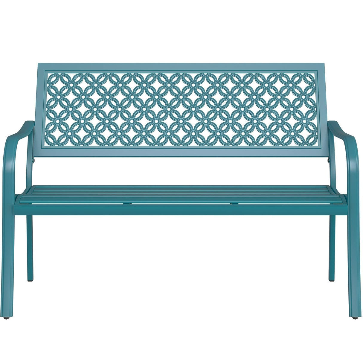 Grand patio 50" Outdoor Bench, Garden Benches with Anti-Rust Metal Powder Coated Frame, Patio Bench for Front Porch Park Outside Furniture Decor, Lake Shore Grand patio