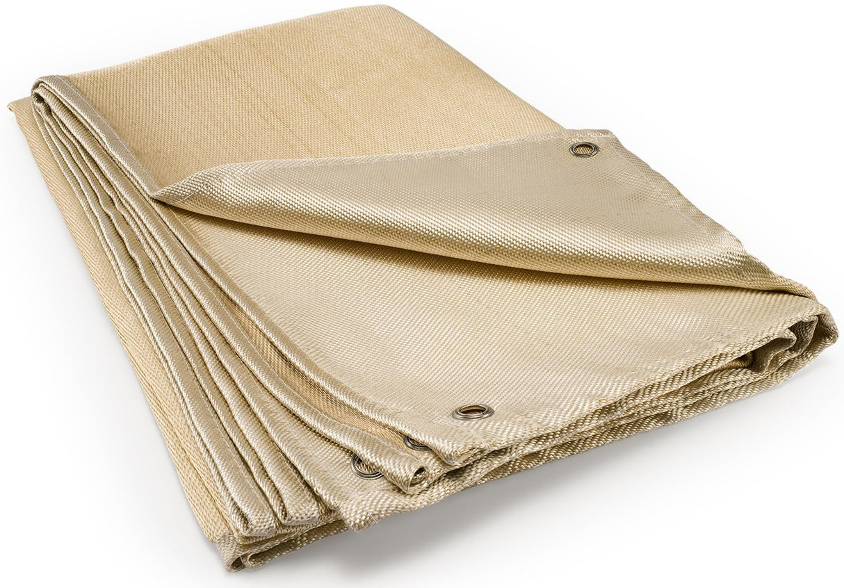 2 Pack Welding Blanket 4x6 ft - Heavy Duty Fiberglass Heat Resistant Fabric, 1022 °F Fire Resistant Blankets, High Temp Insulation Blanket for Industrial, Smoker, Camping, Grill kanhiro