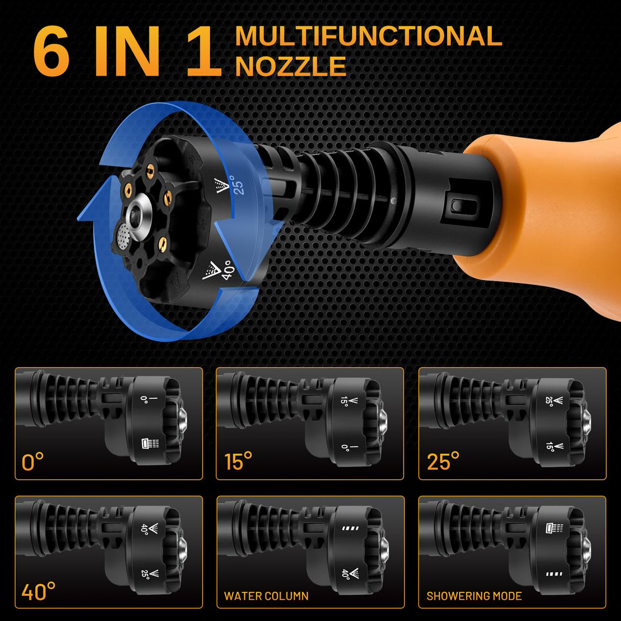 Cordless Pressure Washer Battery Bowered 1060 PSI Compatible with Makita Battery, Portable Power Washer for Cars 5000mAh Brushless Motor & 2.5 GPM High-Pressure Washer, 6-in-1 Nozzle, LCD Screen This Hill