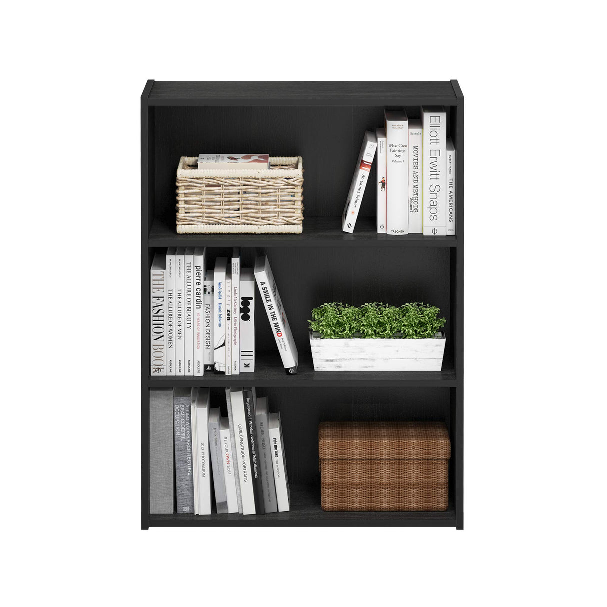 Furinno Pasir 3-Tier Open Shelf Bookcase, Americano Furinno