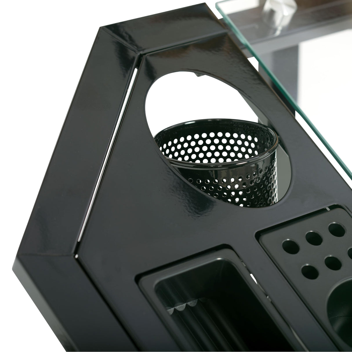 Studio Designs Futura Tower in Black with Clear Glass SD STUDIO DESIGNS