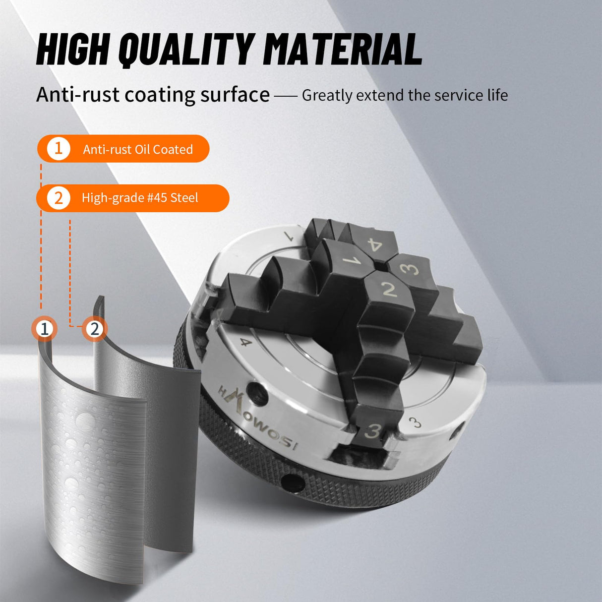 3 inch Mini Wood Lathe Chuck,4-jaw Self-Centering Lathe Chucks for Woodturning with 1 x 8TPI Thread,for Woodworking Lathe Tools HAowosi