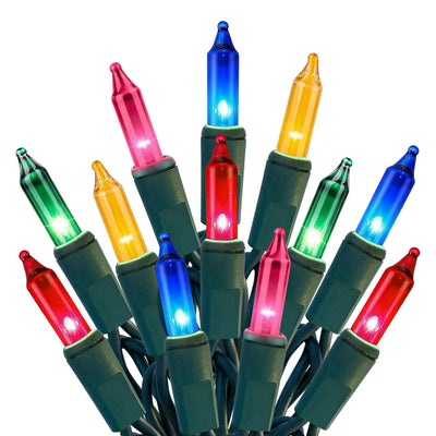 HISHINY Christmas Lights 100 Count Multicolor Christmas Tree String Lights with Green Wire for Outdoor Indoor Christmas Decorations Wedding Decorations Valentines Day Decor,UL Certified (21feet)