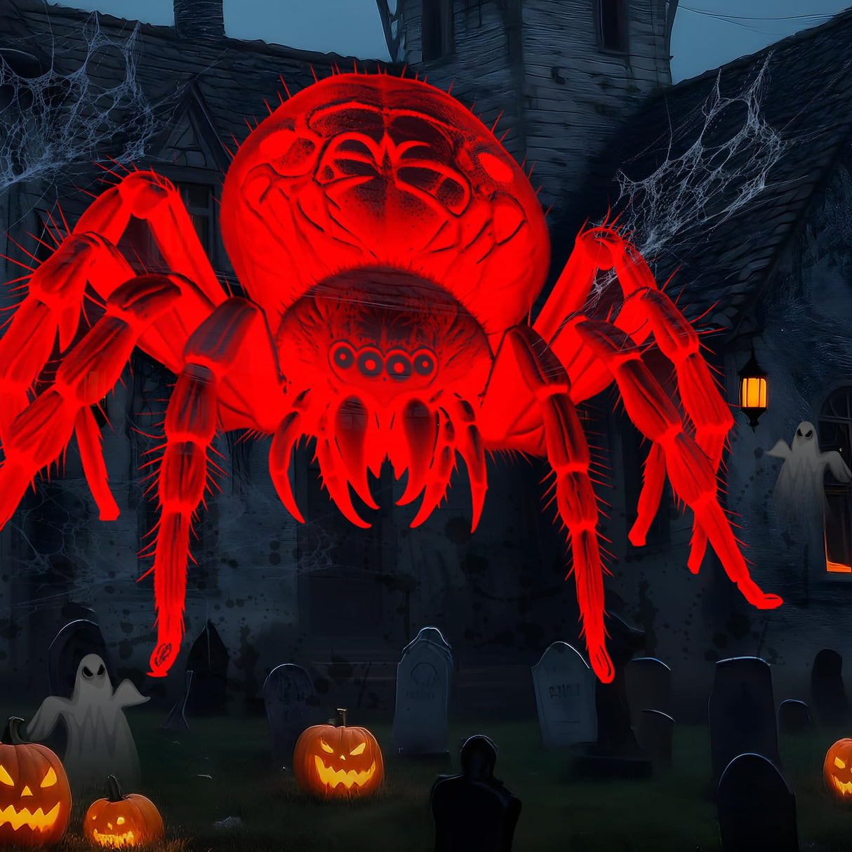 12 in 1 Halloween Projector Outdoor,3D Dynamic Halloween Decorations,Clearer Ghost/Spider/Bat/Skull/Witch/Nativity/Crucifix HD Patterns,Waterproof for Window Wall Cemetery Christmas Decor Nagudenfo