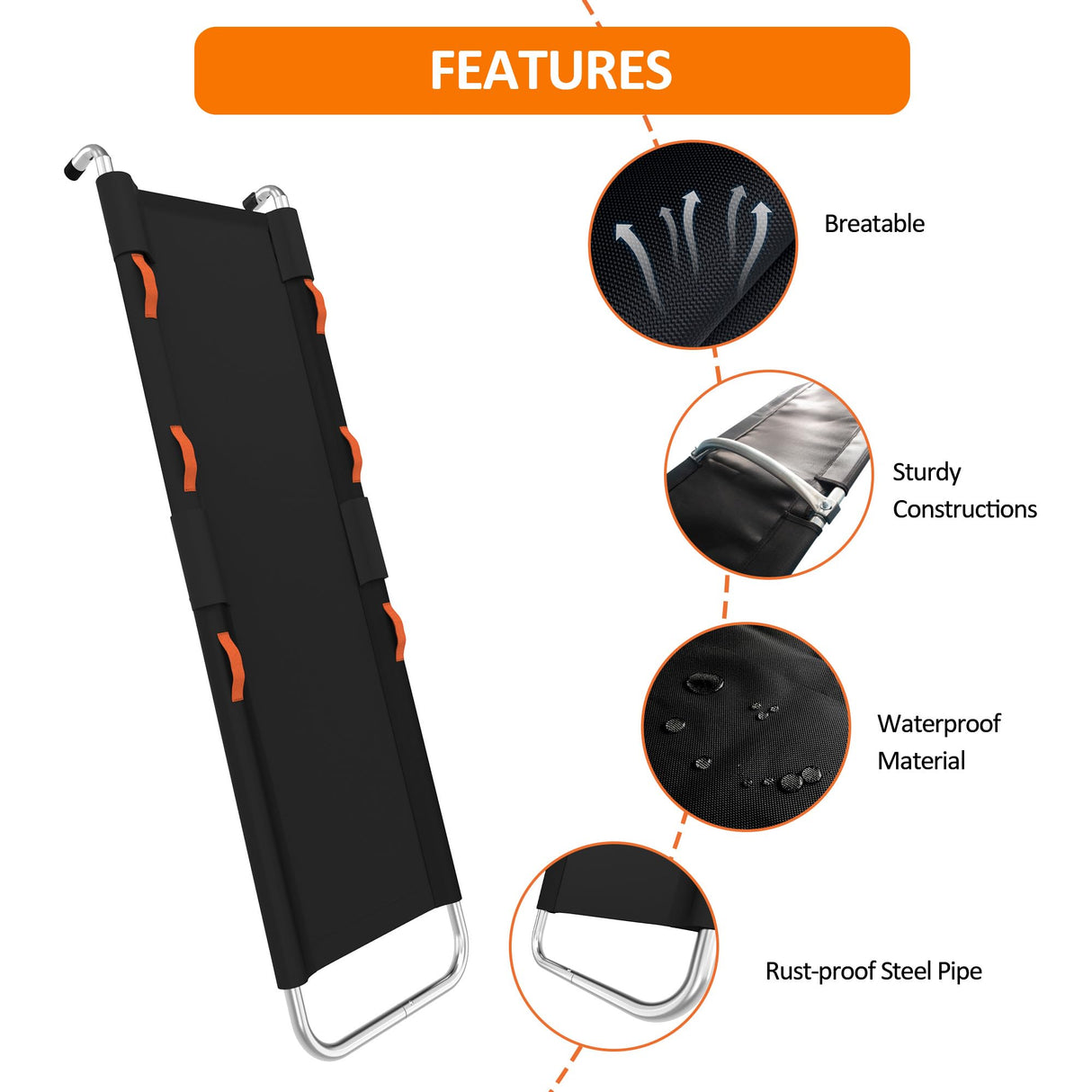 Gardenature Trampoline Slide Universal Trampoline Ladder with Handles for Toddler Strong Tear Resistant Fabric Climber Trampoline Accessories for Kids Gardenature