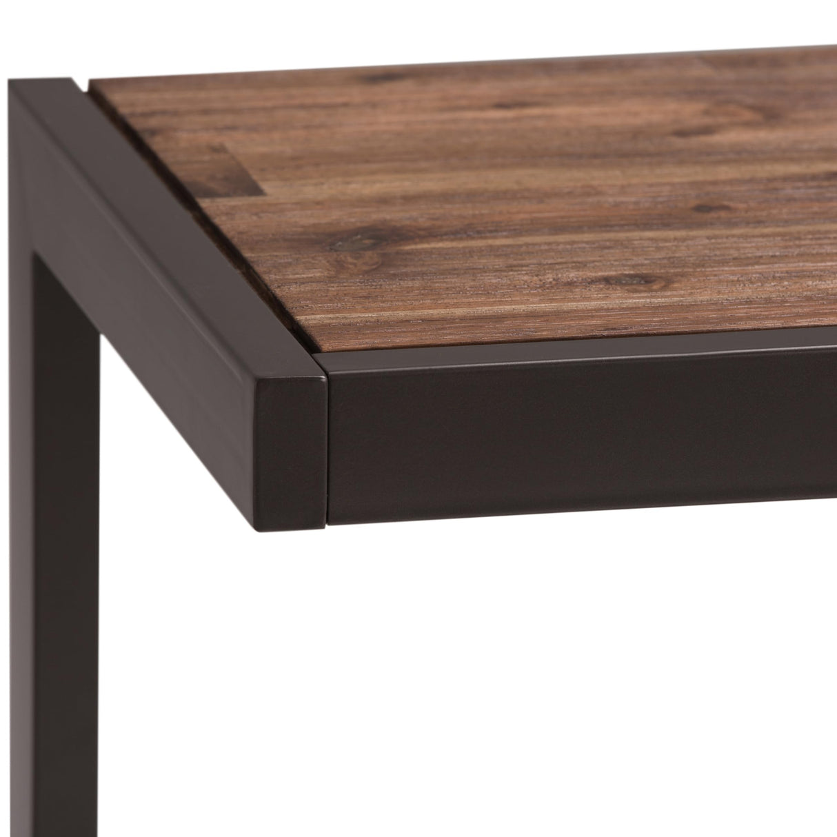 SIMPLIHOME Erina SOLID WOOD and Metal 52 inch Wide Modern Industrial Console Sofa Entryway Table in Rustic Natural Aged Brown, for the Living Room, Entryway and Bedroom SIMPLIHOME