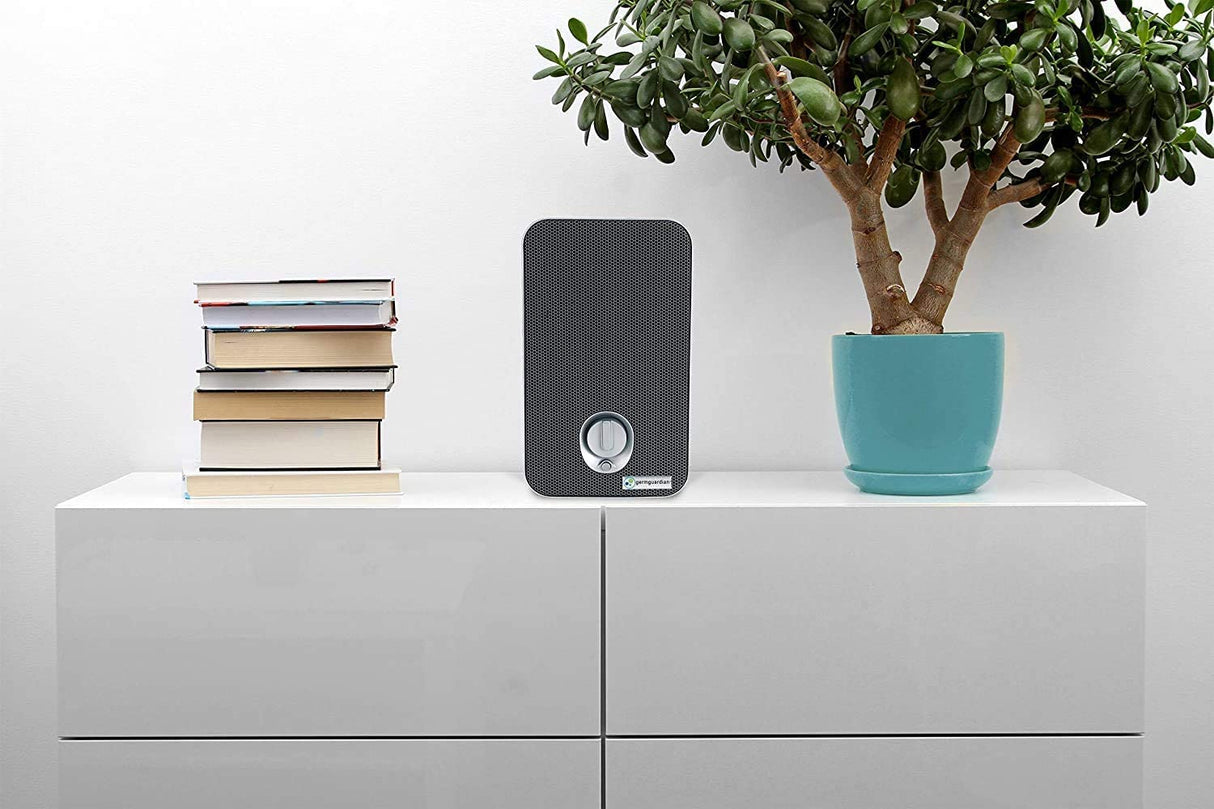 GermGuardian Air Purifier for Home with HEPA Filter, Removes 99.97% of Pollutants, Covers up to 375 Sq. Foot Room in 1 Hr, UV-C Light Helps Reduce Germs, Zero Ozone Verified, 11", Silver, AC4100CA GermGuardian