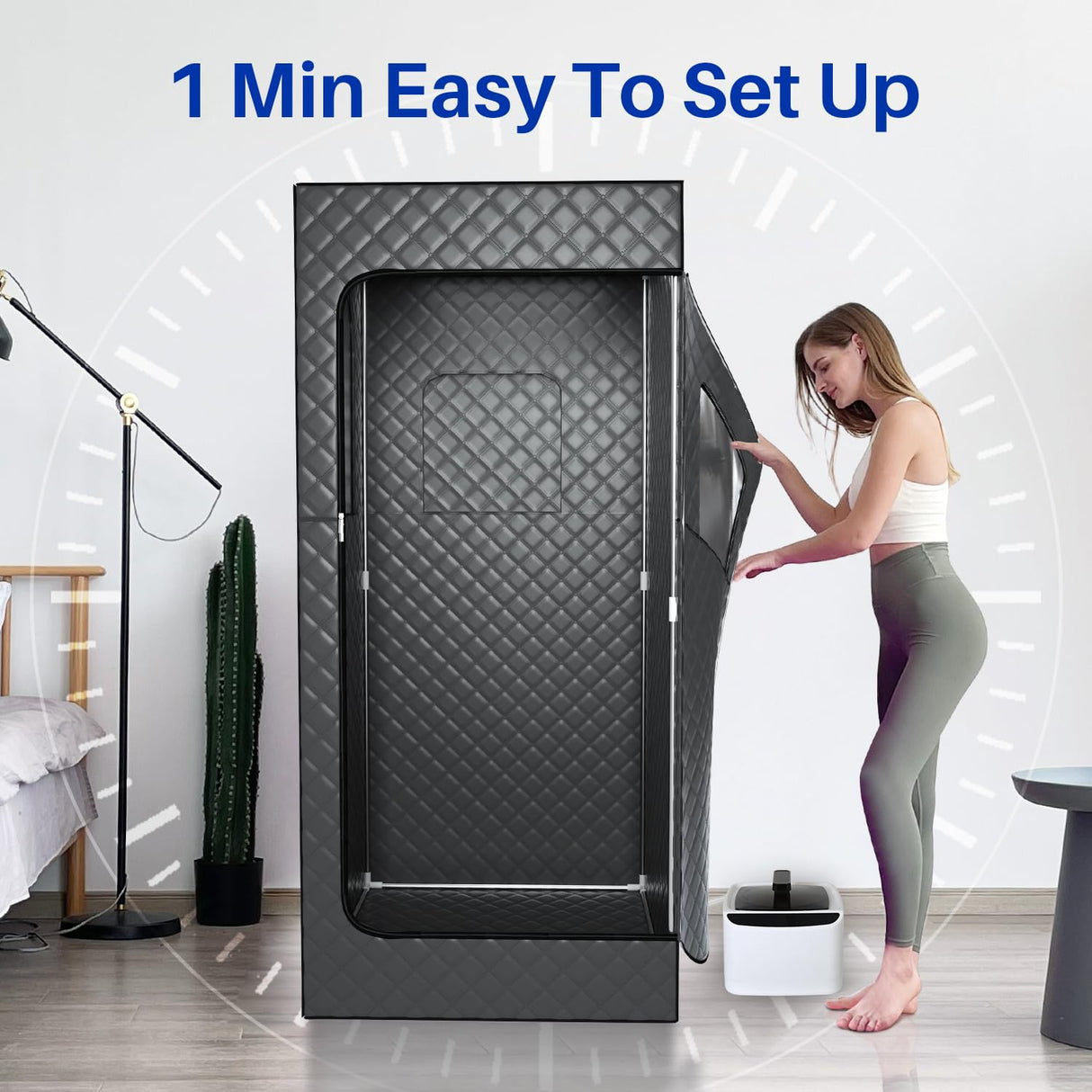 Portable Steam Sauna at Home Sauna,Full Body Sauna Box,Personal Sauna Steam Sauna Tent for Home with 2.6L 110V Steamer TOREAD