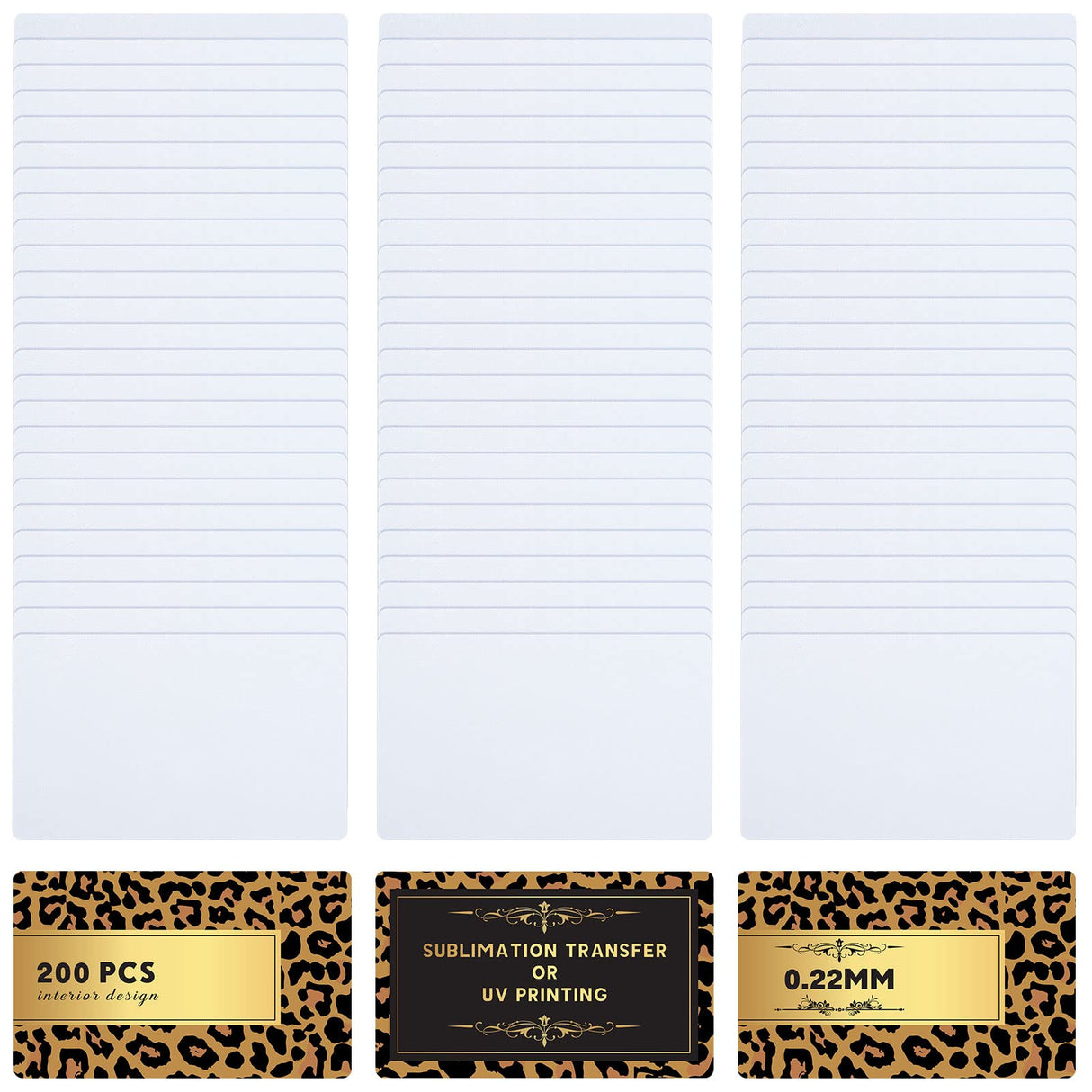 200 Pcs Sublimation Business Cards Sublimation Blanks Metal Name Card White Aluminum Blanks Thick Business Cards for Custom Engrave Print DIY Gift Card 2.13 x 3.39 Inches (0.22 mm, 0.01 Inch) Kosiz