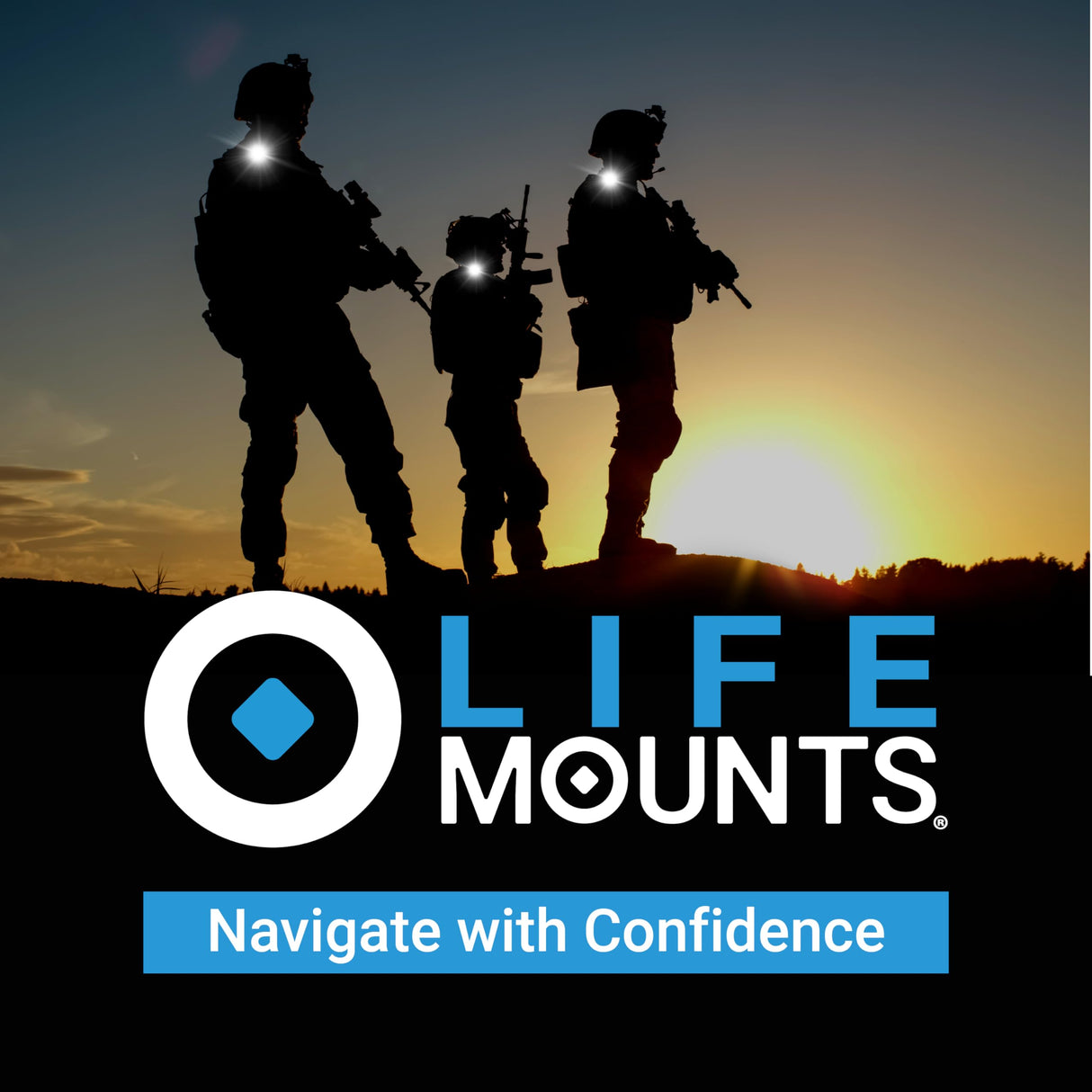 Life Mounts - LED Tactical Helmet NVG Shroud Light - Helmet-Mounted Flashlight Stay Safe and Light Your Way - Designed for Tactical and Ballistic Helmets - Grey Life Mounts
