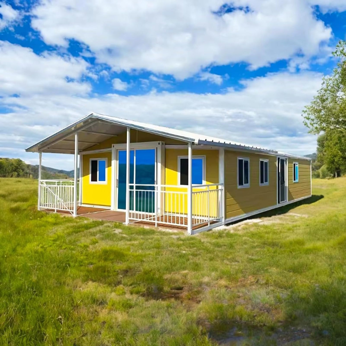 20ft Foldable Prefab Container House Modular Home 3 Bedroom with Bathroom and Kitchen Ideal for Adult Living in Prefab Tiny Homes Generic