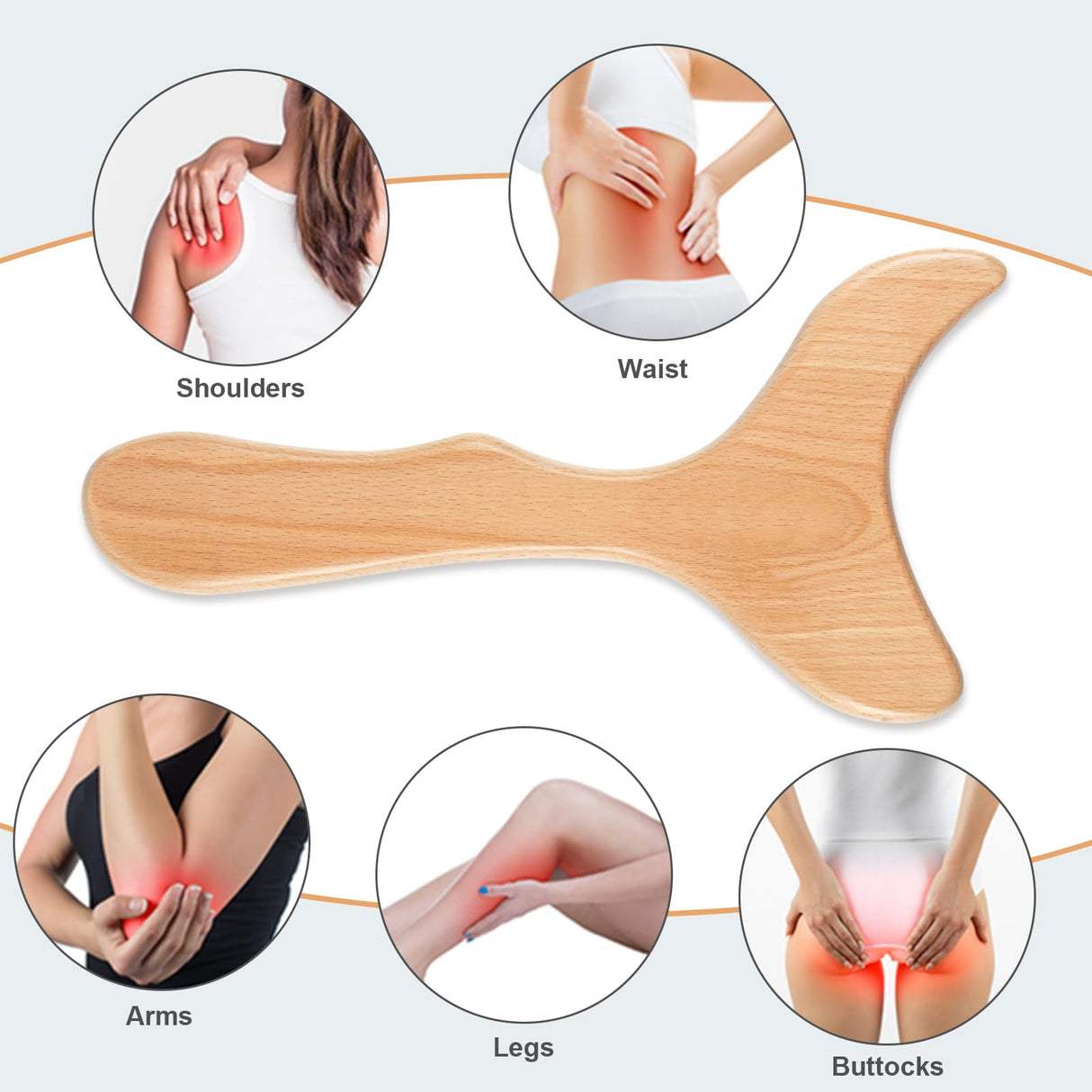 KintKita Wood Therapy Massage Tools,Wooden Lymphatic Drainage Massager, Cellulite Remover Body Sculpting Tool for Cellulite Reduction,Muscle Tension Release,Body Contouring and Shaping KintKita