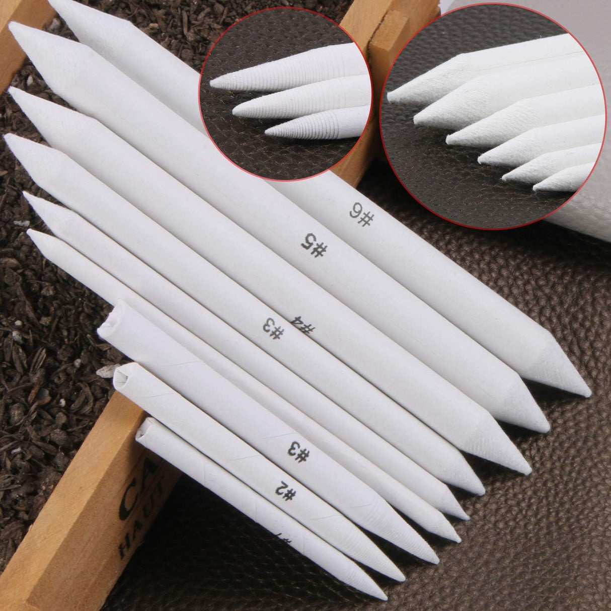 FEBSNOW 84 Pcs Blending Stumps and Tortillions, Paper Art Blenders, Art Pencils, Drawing Pencils for Student Artist Charcoal Sketch Drawing Tools, Sketch Supplies FEBSNOW