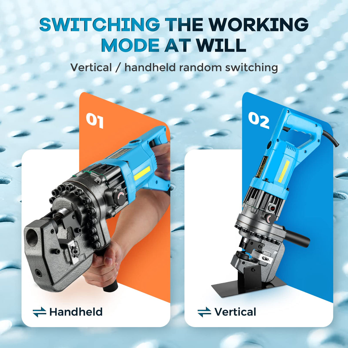 Bonvoisin Electric Hydraulic Hole Puncher Φ1/4"-4/5" 1200W Punching Machine 110V Metal Hole Punch with Carbon Brush 5 Dies for Iron Copper Aluminum Plate Angle Steel Bonvoisin