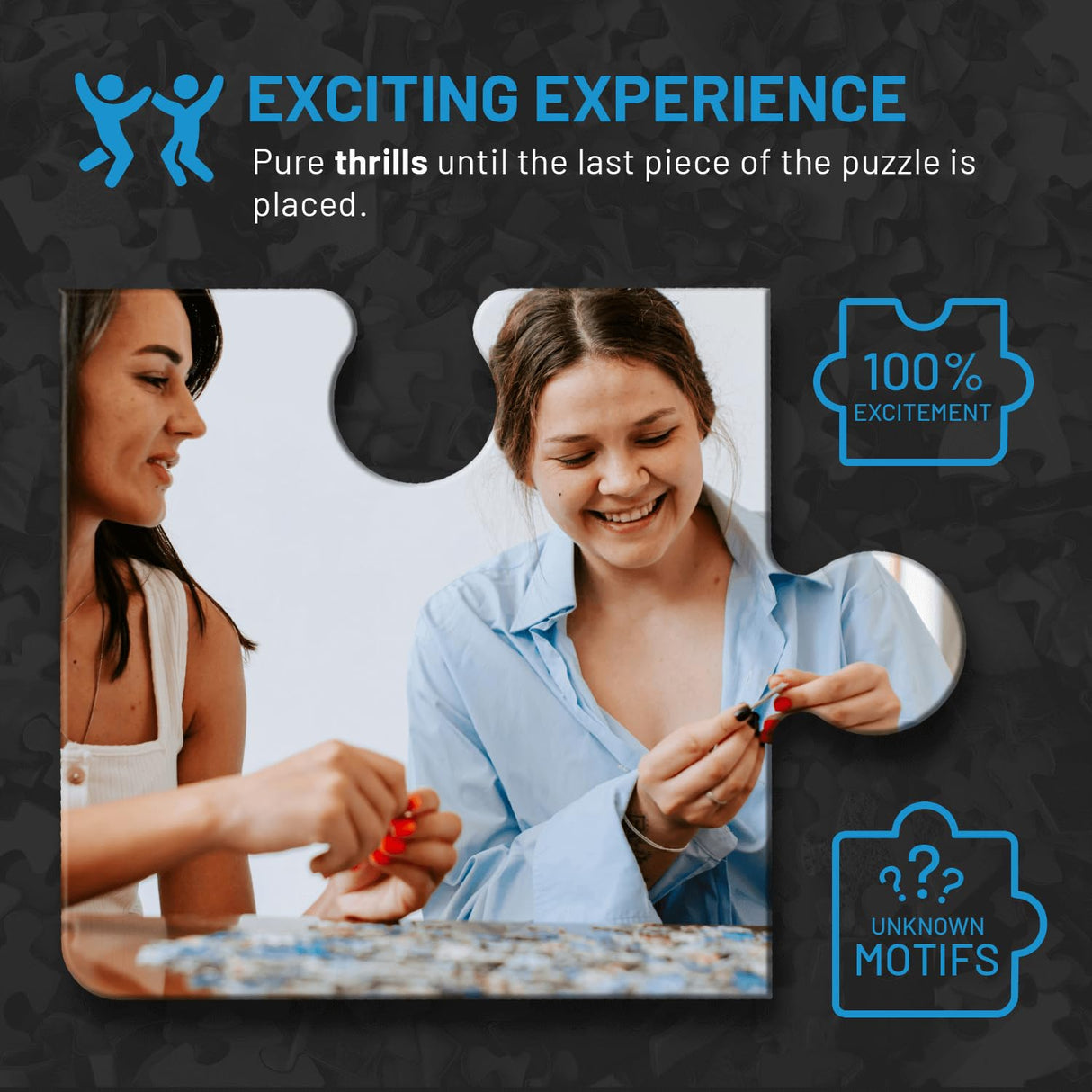 Misu Games Black Box Puzzle Without Template, Jigsaw Puzzles for Adults 1000 Pieces, Cool Jig-Saw Puzzels 20x27 Multiple Categories, Difficult Puzzle Architecture Level 4 Misu