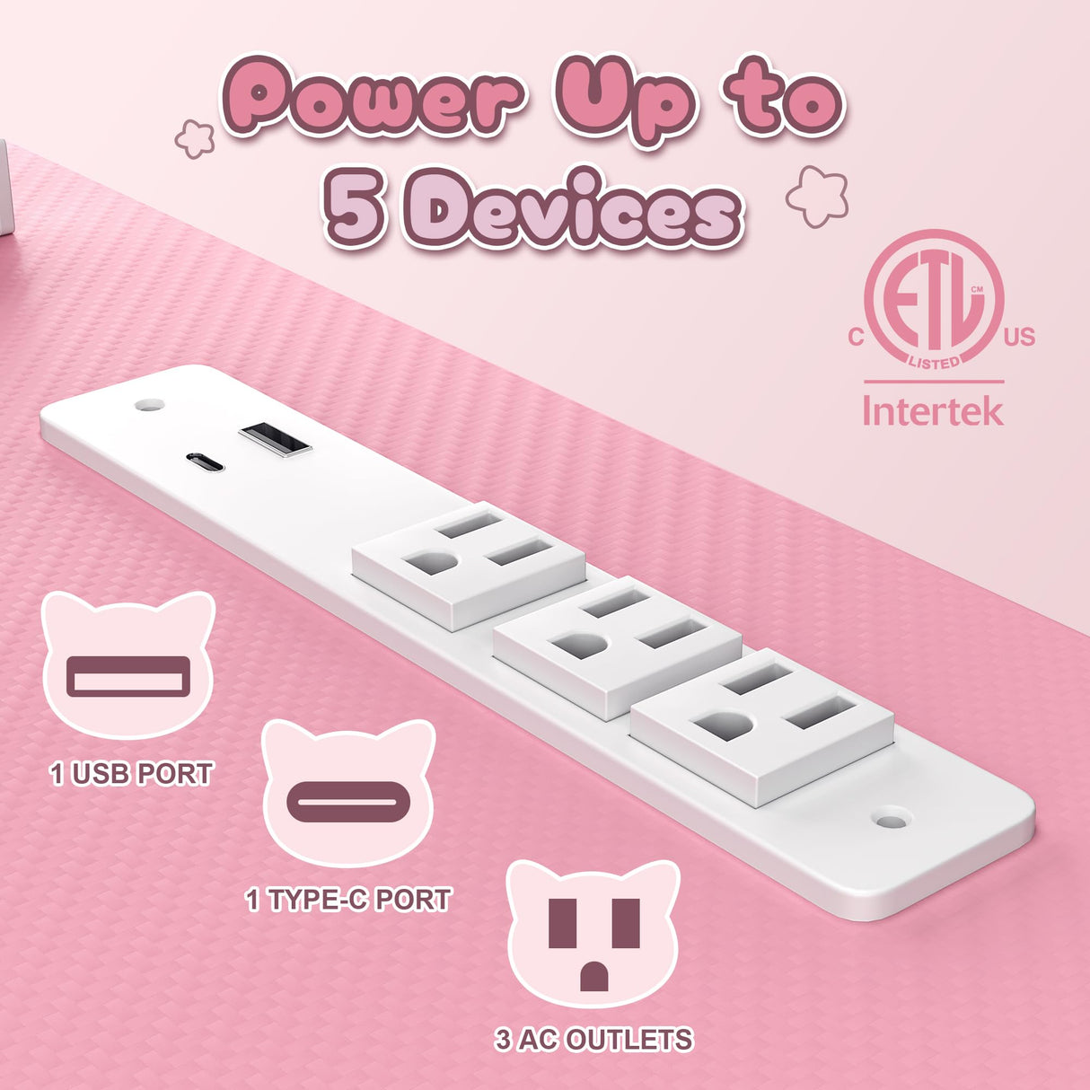 Dowinx L-Shaped Gaming Desk Cute with Cat Accessories, Built-in Power Outlet, Monitor Shelf, and Side Storage – Sturdy Metal Frame for Gamers and Home Office,43-Inch Dowinx