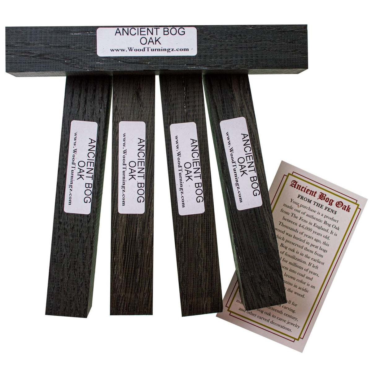 WOODTURNINGZ Ancient Bog Oak Wood Pen Blanks (5-Pack) WOODTURNINGZ